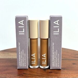 Set of 2 ILIA Liquid Powder Matte Eye Tint OCHRE 0.12 fl oz (3.5 ml)